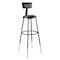 National Public Seating Blk Vinyl Stool Back, 31-39"H, Stationary 6430HB-10 - alternate 1